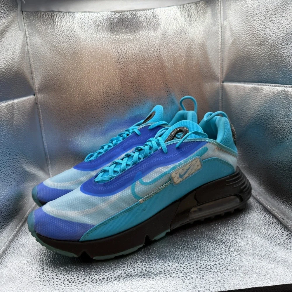 Size 14 Nike Air‎ Max 2090 Blue Mens Lace-Up Athletic Sneaker Shoes CT6693-991